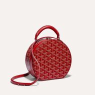 Goyard Alto Hatbox Trunk Bag In Goyardine Canvas Red