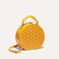 Goyard Alto Hatbox Trunk Bag In Goyardine Canvas Yellow