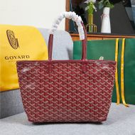 Goyard Artois Tote In Goyardine Canvas Burgundy