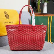 Goyard Artois Tote In Goyardine Canvas Red