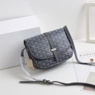 Goyard Belvedere PM Bag In Goyardine Canvas Grey