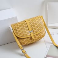 Goyard Belvedere PM Bag In Goyardine Canvas Yellow