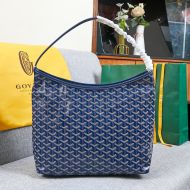 Goyard Boheme Hobo Bag In Goyardine Canvas Navy Blue