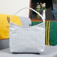 Goyard Boheme Hobo Bag In Goyardine Canvas White