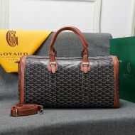 Goyard Boston 50 Bag In Goyardine Canvas Brown