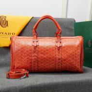 Goyard Boston 50 Bag In Goyardine Canvas Orange