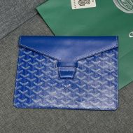 Goyard Camondo 2 Pouch In Goyardine Canvas Blue