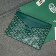 Goyard Camondo 2 Pouch In Goyardine Canvas Green