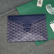 Goyard Camondo 2 Pouch In Goyardine Canvas Navy Blue