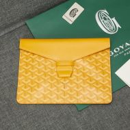 Goyard Camondo 2 Pouch In Goyardine Canvas Yellow