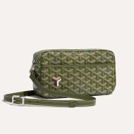 Goyard Cap-Vert PM Bag In Goyardine Canvas with Exclusive Kaki Logo Green