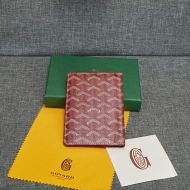 Goyard Grenelle Passport Cover In Goyardine Canvas Burgundy