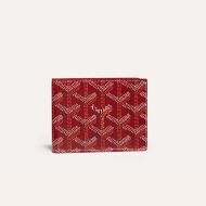 Goyard Insert Victoire Card Wallet In Goyardine Canvas Red