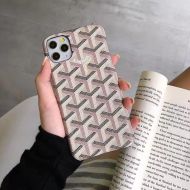 Goyard iPhone Case In Goyardine Saint Louis Beige