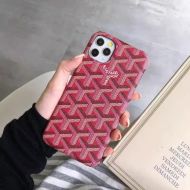 Goyard iPhone Case In Goyardine Saint Louis Burgundy