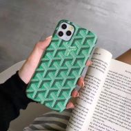 Goyard iPhone Case In Goyardine Saint Louis Green