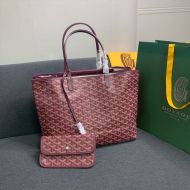 Goyard Isabelle Tote In Goyardine Canvas Burgundy