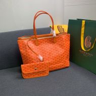 Goyard Isabelle Tote In Goyardine Canvas Orange