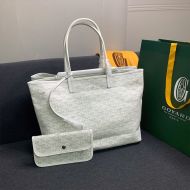 Goyard Isabelle Tote In Goyardine Canvas White