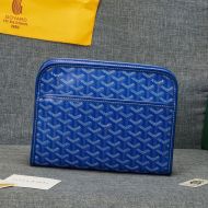 Goyard Jouvence Toiletry Bag In Goyardine Canvas Blue