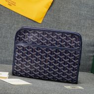 Goyard Jouvence Toiletry Bag In Goyardine Canvas Navy Blue