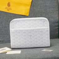 Goyard Jouvence Toiletry Bag In Goyardine Canvas White