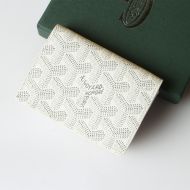 Goyard Malesherbes Card Wallet In Goyardine Canvas White