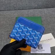 Goyard Matignon PM Wallet In Goyardine Canvas Blue