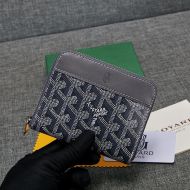 Goyard Matignon PM Wallet In Goyardine Canvas Grey