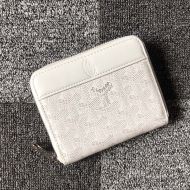 Goyard Matignon PM Wallet In Goyardine Canvas White