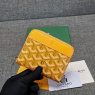 Goyard Matignon PM Wallet In Goyardine Canvas Yellow