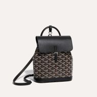 Goyard Mini Alpin Backpack In Goyardine Canvas Black/Brown