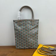 Goyard Mini Poitiers Tote In Goyardine Claire-Voie Canvas Blue