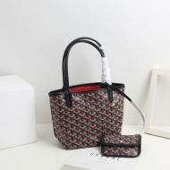 Goyard Mini Saint Louis Reversible Tote In Goyardine Claire-Voie Canvas Red