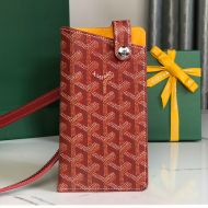 Goyard Montmartre GM Case In Goyardine Canvas Red