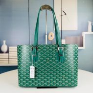 Goyard Okinawa PM Tote In Goyardine Canvas Green