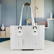 Goyard Okinawa PM Tote In Goyardine Canvas White