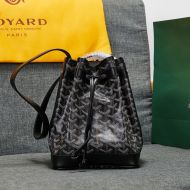 Goyard Petit Flot Bucket Bag In Goyardine Canvas Black/Brown