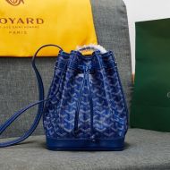 Goyard Petit Flot Bucket Bag In Goyardine Canvas Blue