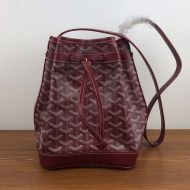 Goyard Petit Flot Bucket Bag In Goyardine Canvas Burgundy