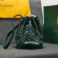 Goyard Petit Flot Bucket Bag In Goyardine Canvas Green