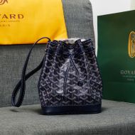 Goyard Petit Flot Bucket Bag In Goyardine Canvas Navy Blue