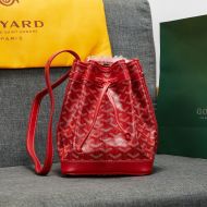 Goyard Petit Flot Bucket Bag In Goyardine Canvas Red