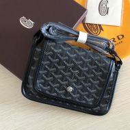 Goyard Plumet Pocket Wallet In Goyardine Canvas Black