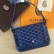 Goyard Plumet Pocket Wallet In Goyardine Canvas Blue