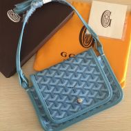 Goyard Plumet Pocket Wallet In Goyardine Canvas Sky Blue