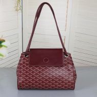 Goyard Rouette Souple Bag In Goyardine Canvas Burgundy