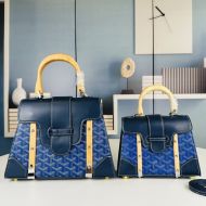 Goyard Saigon Structure Bag In Goyardine Canvas Blue