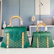 Goyard Saigon Structure Bag In Goyardine Canvas Green