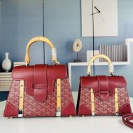 Goyard Saigon Structure Bag In Goyardine Canvas Red